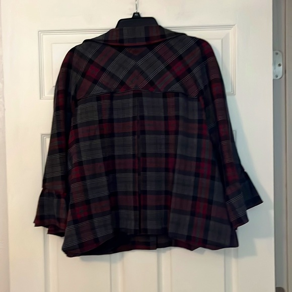 WOMEN’S PLUS SIZE BUTTON DOWN PLAID JACKET : SIZE 3X - Picture 4 of 4